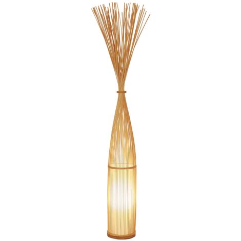 Lampadaire en bambou tressé