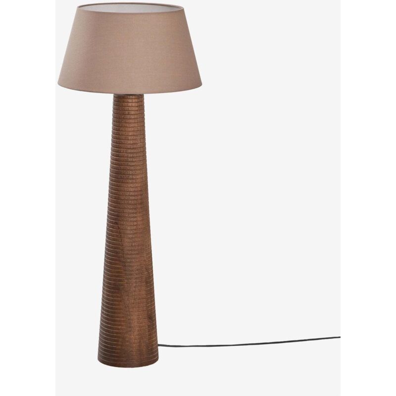 Lampe sur pied en bois de manguier Malva SKLUM ↑70 cm