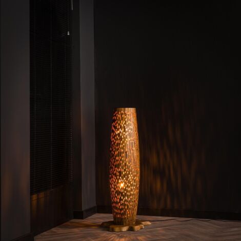 Lampadaire en bois de teck Hauteur 104 cm RABAT