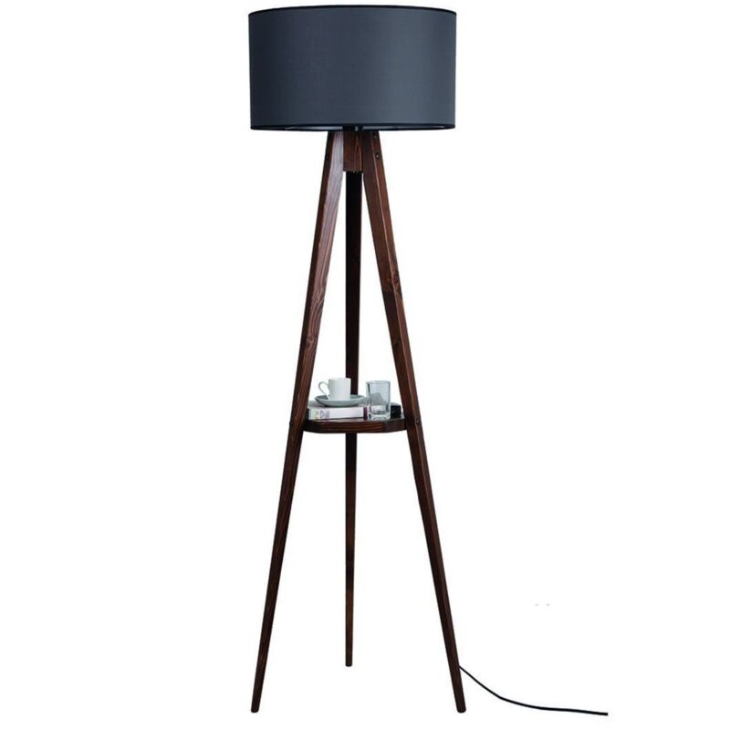 Lampadaire en bois modèle 1 gris anthracite Lampadaire en bois modèle 1 gris anthracite