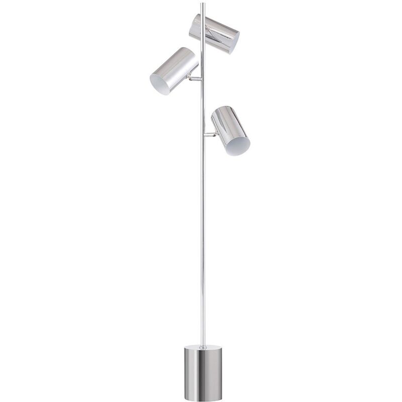 Lampadaire en métal chromé - 3 abat-jours - H. 155 cm - Chrome - KINLEY Lampadaire en métal chromé - 3 abat-jours - H. 155 cm - Chrome - KINLEY