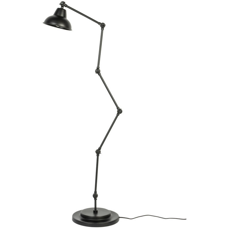 Lampadaire en métal H158cm - Xavi - Couleur - Noir - White Label
