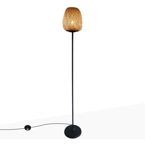 Lampadaire en osier "NIKKO". boho chic