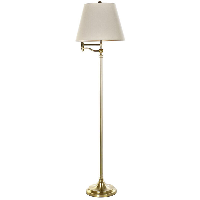 Lampadaire en polyester et métal coloris beige / doré - diamètre 41 x hauteur 160 cm -PEGANE- Lampadaire en polyester et métal coloris beige / doré - diamètre 41 x hauteur 160 cm -PEGANE-