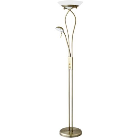 Lampadaire en verre bronze métallique gamma Ø32cm H: 174cm dimmable