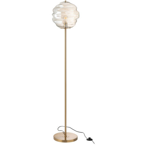 Lampadaire en Verre "Ruche" 156cm Cognac Clair