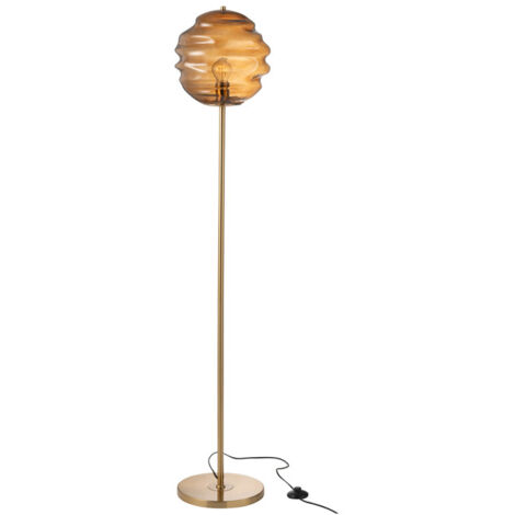 Lampadaire en Verre "Ruche" 156cm Marron