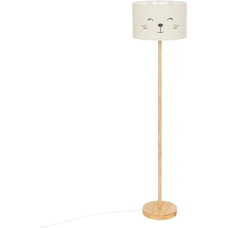 Lampadaire enfant chat Felix H152cm blanc - Atmosphera créateur d'intérieur