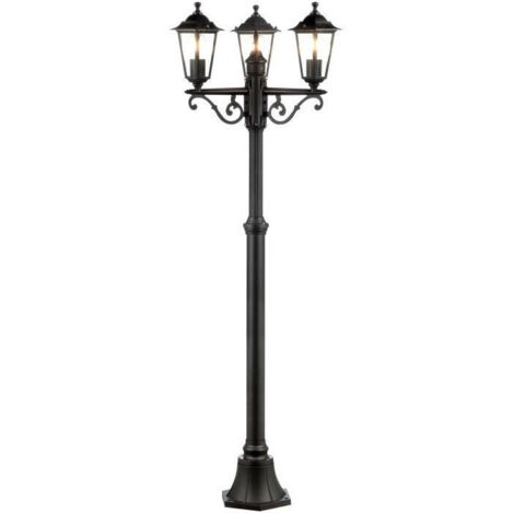 Lampadaire extérieur 3L CARLEEN - BRILLIANT - noir - métal/verre - 200x61cm - IP44