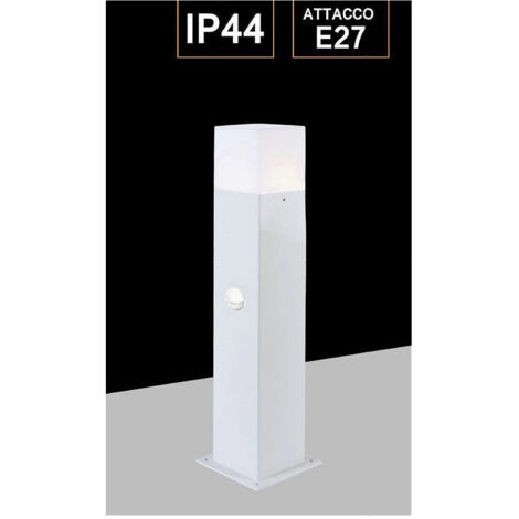 Lampadaire Extérieur Avec Détecteur De Mouvement E27 Lampadaire Ip44 H440 Blanc