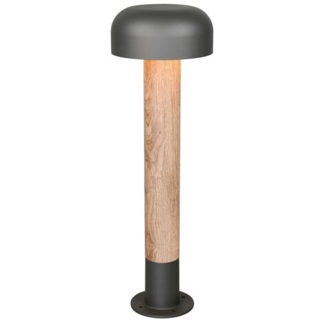 Lampadaire extérieur éclairage jardin terrasse lampadaire aluminium couleur bois IP54 H 54 cm