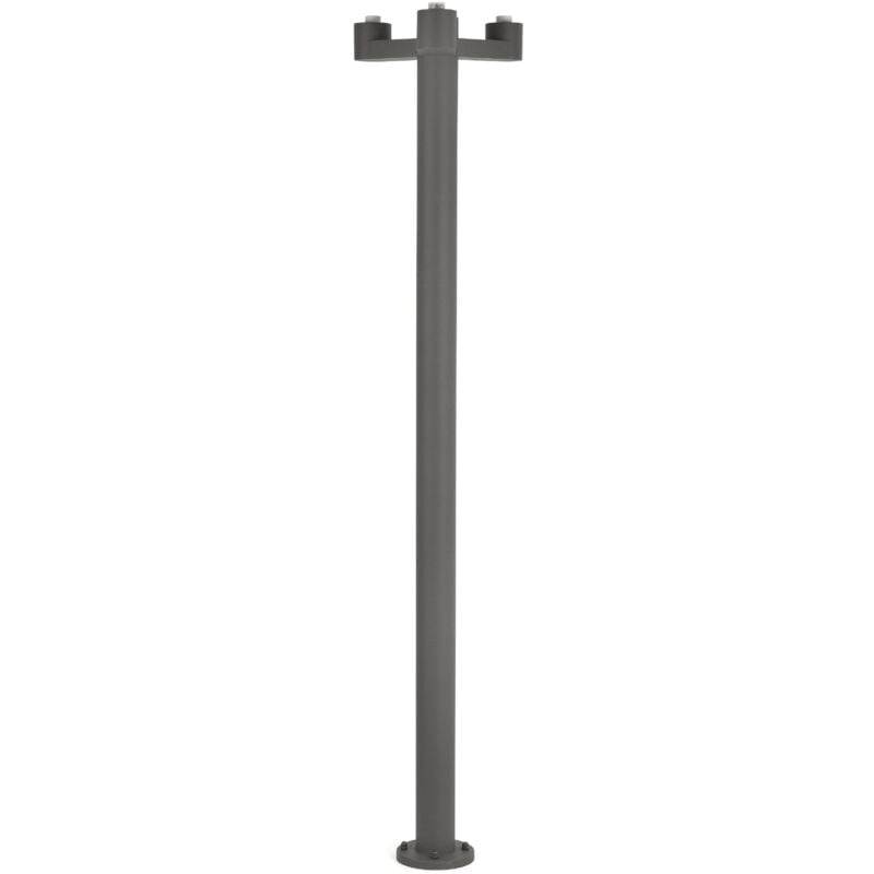 Faro Structure - Lampadaire extérieur à 3 ampoules gris foncé - Base seulement IP44, E27