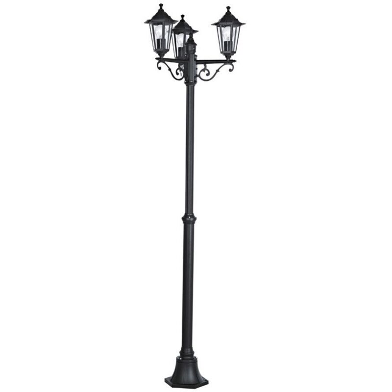 EGLO  laterna 4 - lampadaire ext&eacute;rieur &agrave; 3 ampoules noir ip44, e27
