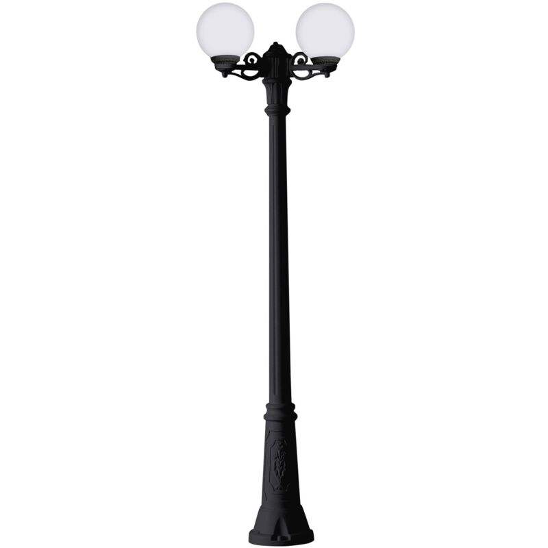 Double lampadaire led d'extérieur Fumagalli gigi bisso globe' - Noir Double lampadaire led d'extérieur Fumagalli gigi bisso globe' - Noir