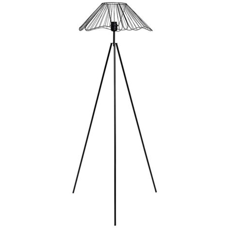 Lampadaire filaire métal Hibiscus noir Ostaria