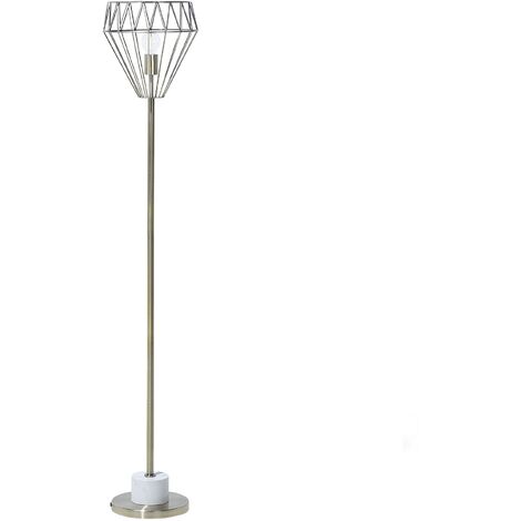 Lampadaire pied filaire torsade Accenso 175cm Tissu et Métal Noir