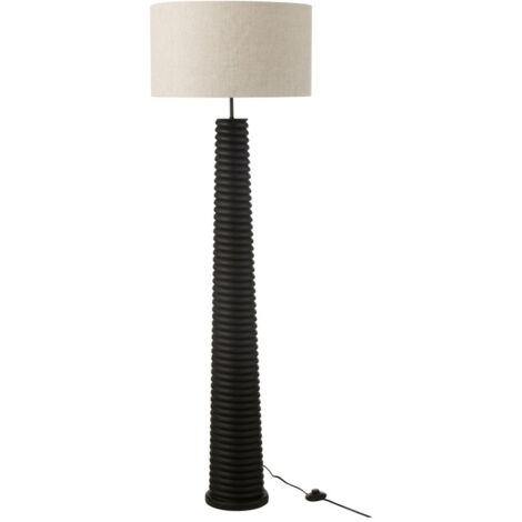 Lampadaire Filetage en Bois "Ailanthus" 160cm Noir