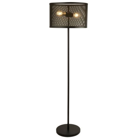 Lampadaire Fishnet 2x60W E27 Noir Mat