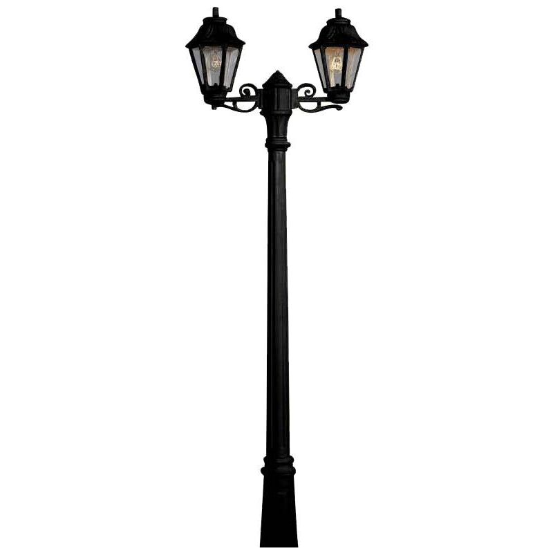 Lampadaire extérieur double Fumagalli Gigi Bisso/Anna' - 2x E27 - Noir Lampadaire extérieur double Fumagalli Gigi Bisso/Anna' - 2x E27 - Noir