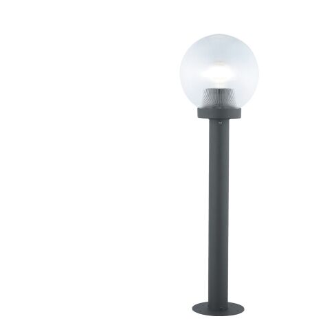 Lampadaire Globe 70 cm h en aluminium noir globe me'thacrylate   20 cm pour lampes 60 W pour exte'rieur