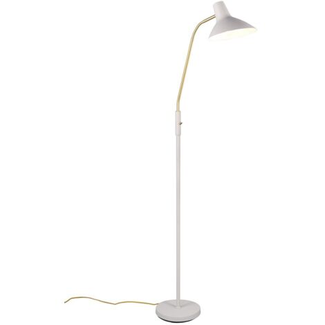 Lampadaire gris laiton bras réglable 145cm E27 Trio