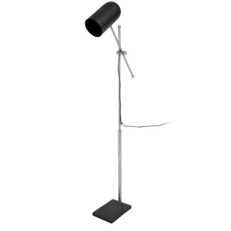 Lampadaire Industriel "Celeste" 142cm Noir & Argent