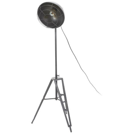 Lampadaire Industriel "Trépied" 124cm Gris
