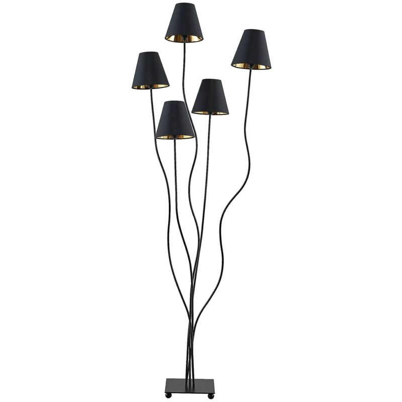 Lindby - Lampadaire 'Komalie' en métal pour salon & salle à manger