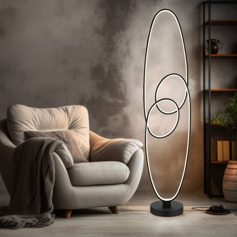 Lampadaire lampadaire lampe de salon lampe design cct lumière du jour led h 122 cm