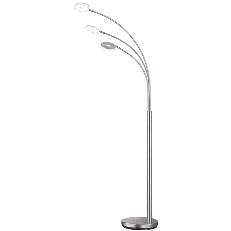 Lampadaire lampadaire lampe de salon LED métal chromé CCT dimmable H 185 cm