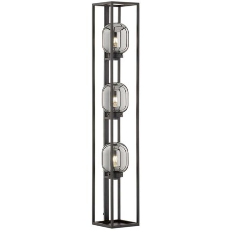 Lampadaire lampadaire lampe de salon métal noir H 130 cm interrupteur au pied