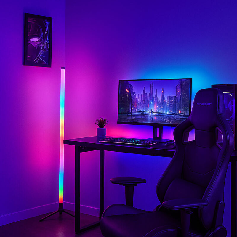 Globo Lighting - Lampadaire lampadaire salon lumière arc-en-ciel télécommande usb rgb led