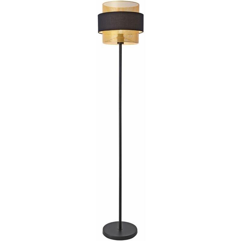 Lampadaire lampe lumière luminaire 160 x 30 cm noir doré lux.pro
