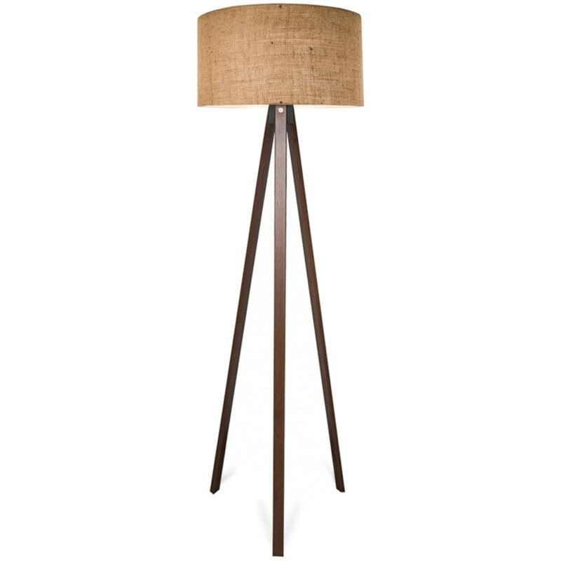 Lampadaire lampe lumière luminaire hauteur 140 cm E27 effet bois marron