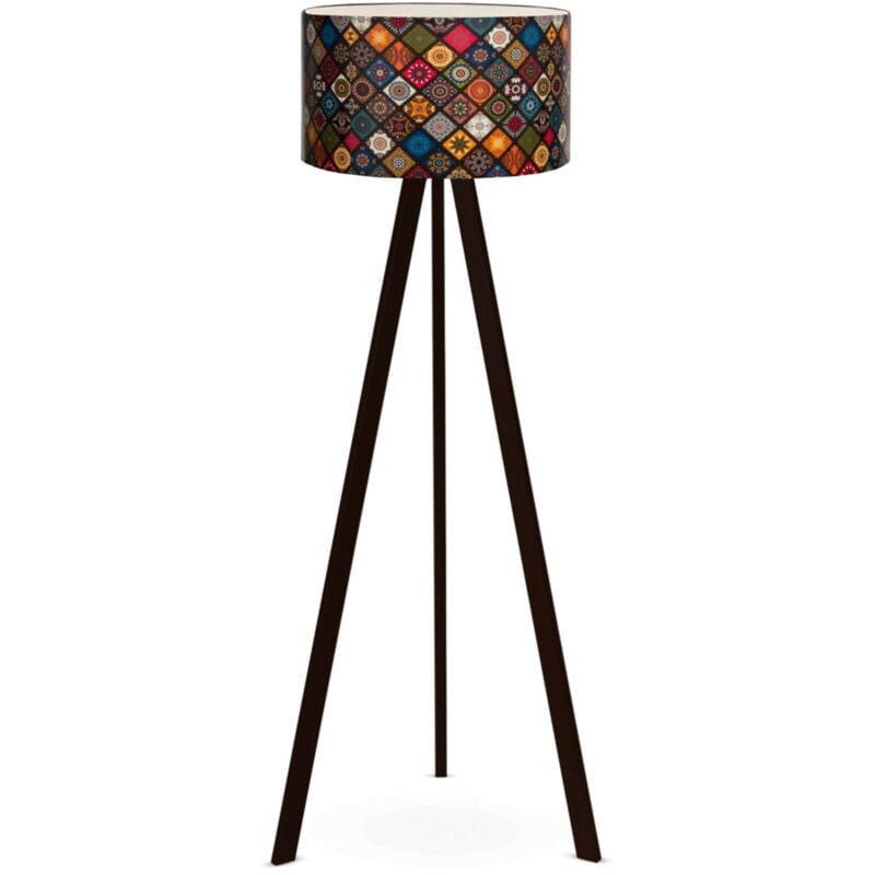 Lampadaire lampe lumière luminaire hauteur 140 cm E27 noir / multicolore