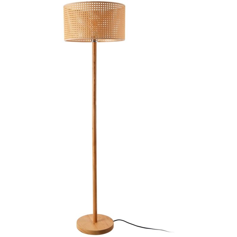 Helloshop26 - Lampadaire lampe lumière luminaire hauteur 154 cm E27 jaune-brun