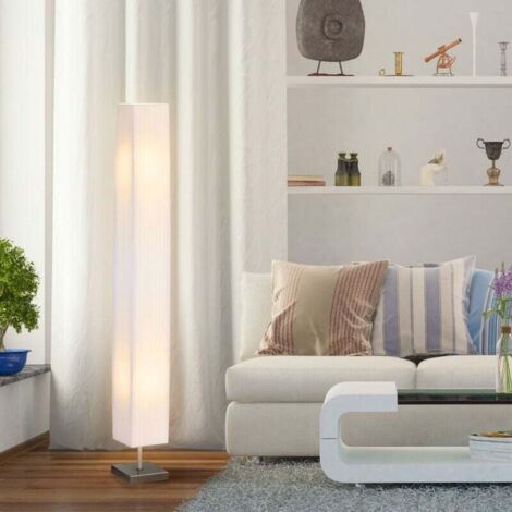 Lampadaire lampe sur pied de salon style moderne lampadaire sur pied avec interrupteur pour salon et chambre 120 cm blanc