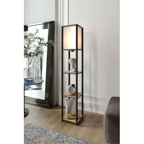 Lampadaire, lampe sur pied, éclairage de salon Lamp Chêne