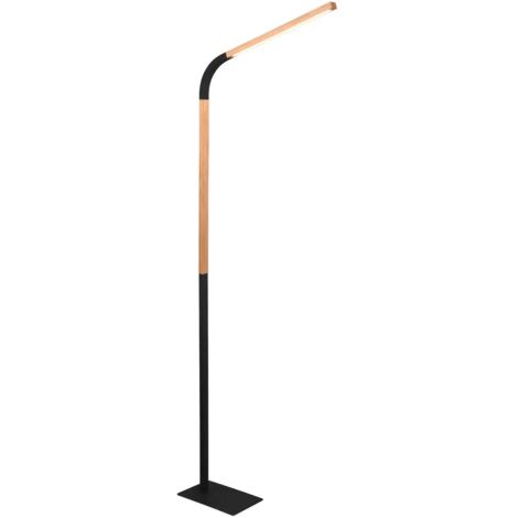 Lampadaire led 11w 1400 lm 3000k dimmable 3 niveaux - bois naturel et noir - trio - norris 81197440 81197440 81197440 81197440 81197440 81197440 81197440 81197440