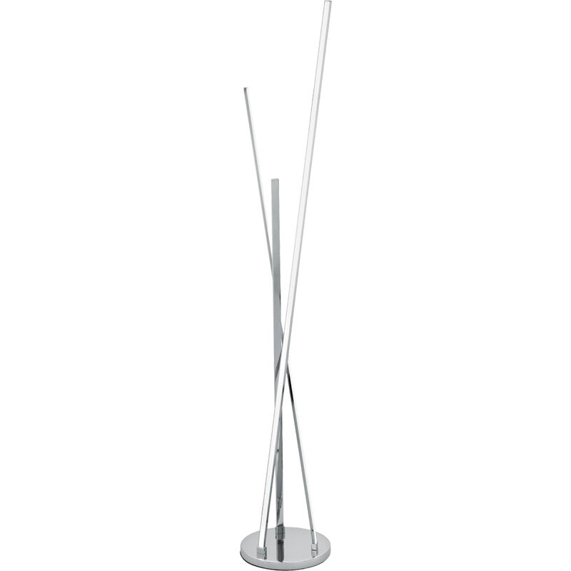 eglo - lampadaire led design alu sur pied lampadaire chrome eclairage de salon 96324