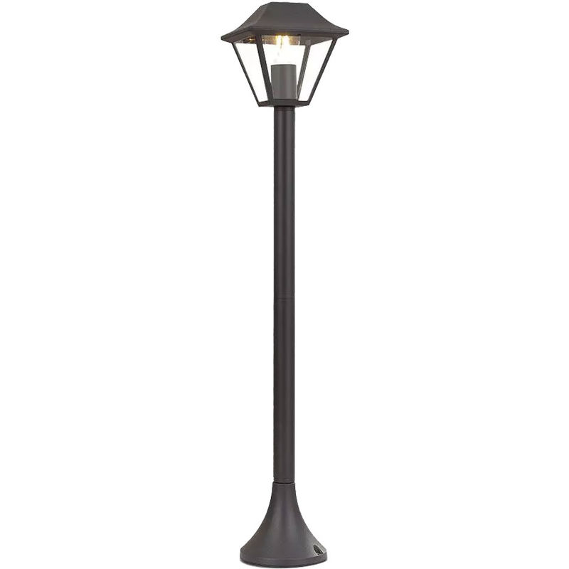 ALU lampadaire extérieur lanterne de jardin éclairage extérieur lampe de terrasse noir avec ampoules LED