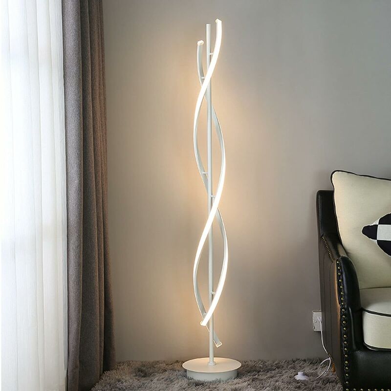 Senderpick - Lampadaire led dimmable, 1.35 m led Spiral Design Stand Lights Stand Floor Lighting Loft Living Bedroom Lamp