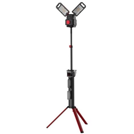 Lampadaire LED double-tête 5000 lm – Multi batterie 18V – Éclairage puissant pour espaces professionnels – 625062 – Bizline