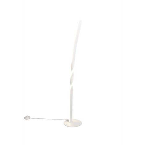 Lampadaire LED lampadaire lampe de salon métal blanc mat interrupteur à pied H 110 cm