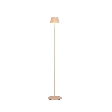 Lampadaire LED, lampe de salon, métal, sable, variateur tactile, IP44, H 123 cm