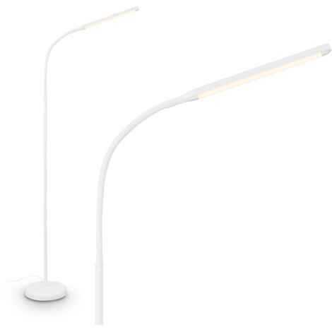 Briloner – Lampadaire LED dimmable touch orientable blanc chaud – Éclairage 600lm 3000K – Design compact avec alimentation USB-C – Hauteur 1352mm