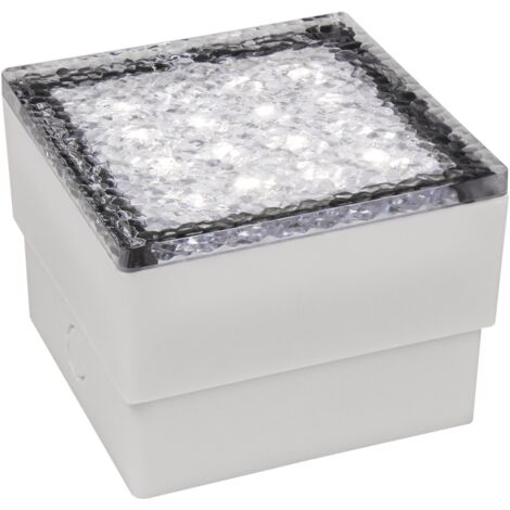 Lampadaire LED McShine `` pavé '' 10x10x7cm, 80lm, IP65, blanc chaud, 230V
