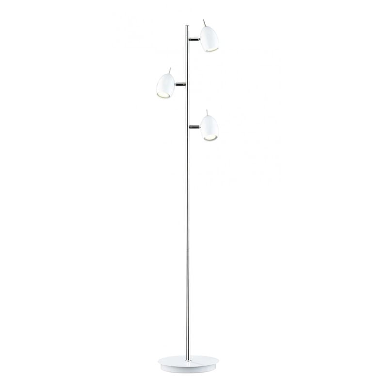 Lampadaire led megaman Quincy 3 Abat-Jours Pied Blanc 2,5W