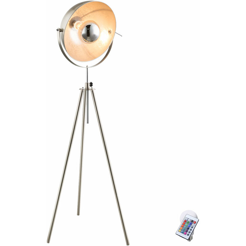 Lampadaire salon télécommande gradateur lampe sur pied rotatif dans un ensemble comprenant des ampoules LED RVB
