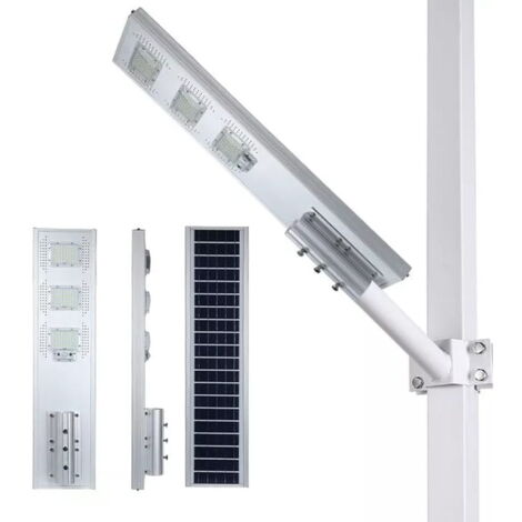 LAMPADAIRE LED SOLAIRE 1600W JARDIN LANTERNE ALUMINIUM QUALITÉ PREMIUM